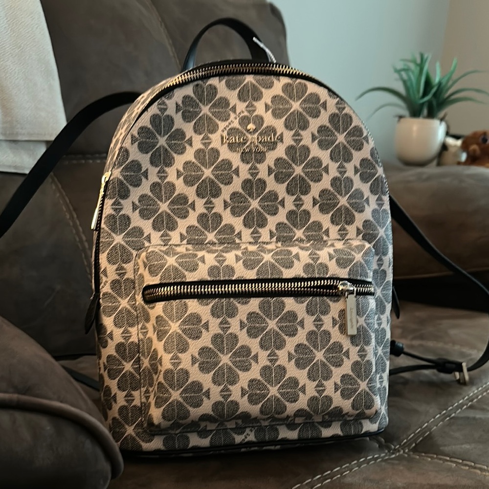 Kate Spade Black and Cream Backpack